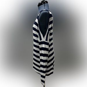 “Cotton On” lightweight navy/white stripe top